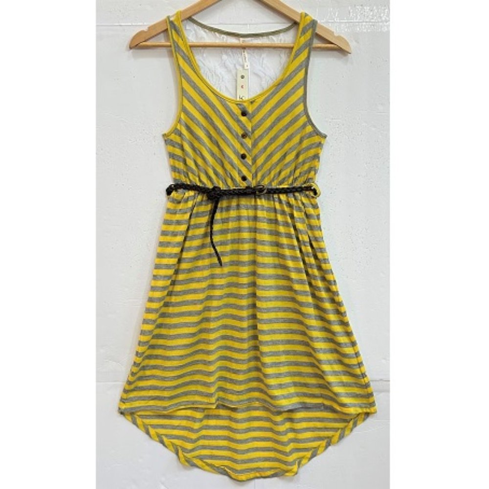 Love Nation Striped Sleeveless Dress with Belt